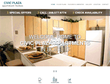 Tablet Screenshot of civicplaza-apartments.com